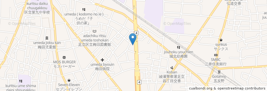 Mapa de ubicacion de ENEOS en اليابان, 東京都, 足立区.