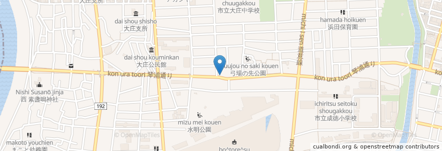 Mapa de ubicacion de 居っけん en اليابان, 兵庫県, 尼崎市.