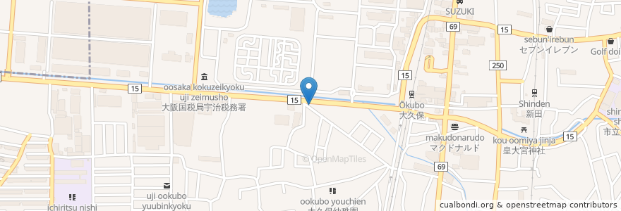 Mapa de ubicacion de イバール en Japon, Préfecture De Kyoto, Uji.