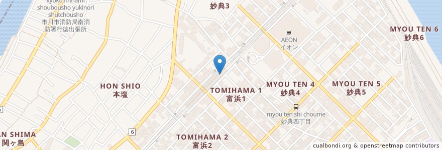 Mapa de ubicacion de マクドナルド en Japón, Prefectura De Chiba, 市川市.