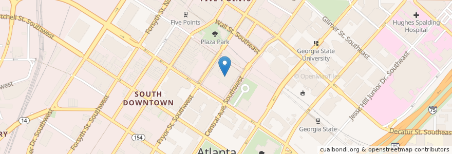 Mapa de ubicacion de The Masquerade en United States, Georgia, Fulton County, Atlanta.