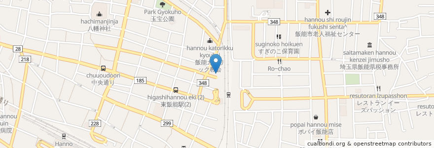 Mapa de ubicacion de 吉良歯科診療所 en Japón, Prefectura De Saitama, 飯能市.