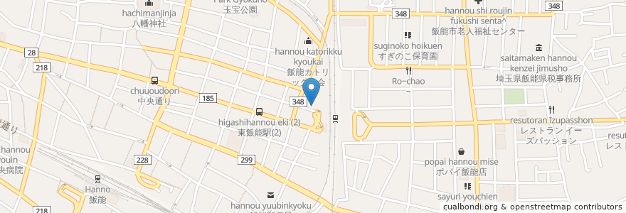 Mapa de ubicacion de 一ふじ en ژاپن, 埼玉県, 飯能市.