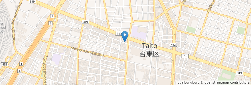 Mapa de ubicacion de ピザハット en Japon, Tokyo, 台東区.