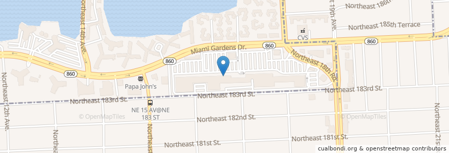 Mapa de ubicacion de Dynasty Buffet en États-Unis D'Amérique, Floride, Comté De Miami-Dade, North Miami Beach.