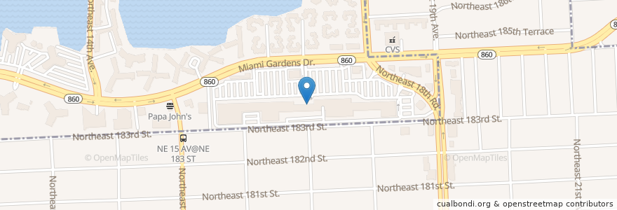Mapa de ubicacion de Cuban Guys en Amerika Birleşik Devletleri, Florida, Miami-Dade County, North Miami Beach.