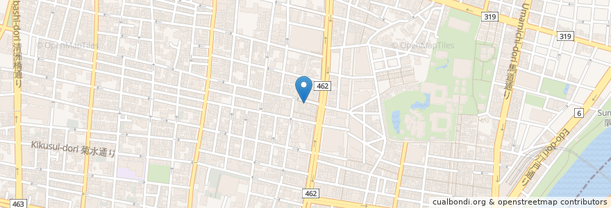Mapa de ubicacion de The Juicy Dumpling Manufactory en 日本, 東京都, 台東区.