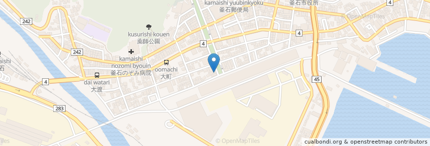 Mapa de ubicacion de BECK en Japon, Préfecture D'Iwate, 釜石市.