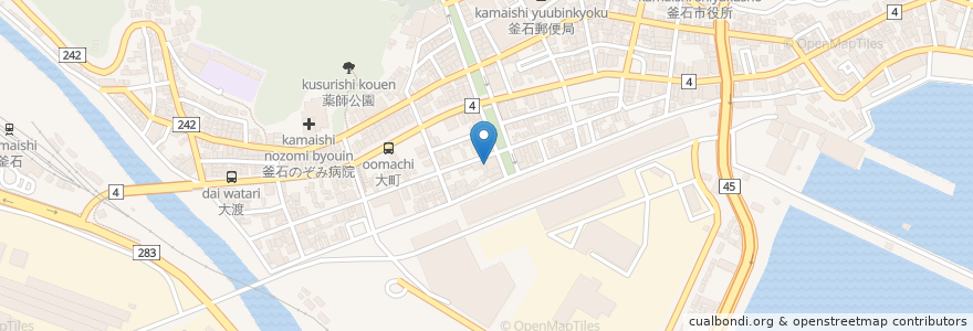 Mapa de ubicacion de よしよし en 日本, 岩手県, 釜石市.