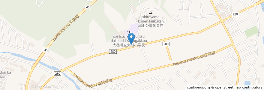 Mapa de ubicacion de ふじまる内科医院 en Jepun, 岩手県, 上閉伊郡, 大槌町.
