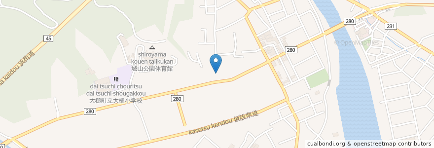 Mapa de ubicacion de 夢宇民 en 일본, 이와테현, 上閉伊郡, 大槌町.
