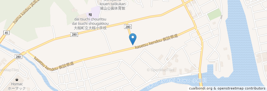 Mapa de ubicacion de ときしらず en 日本, 岩手県, 上閉伊郡, 大槌町.