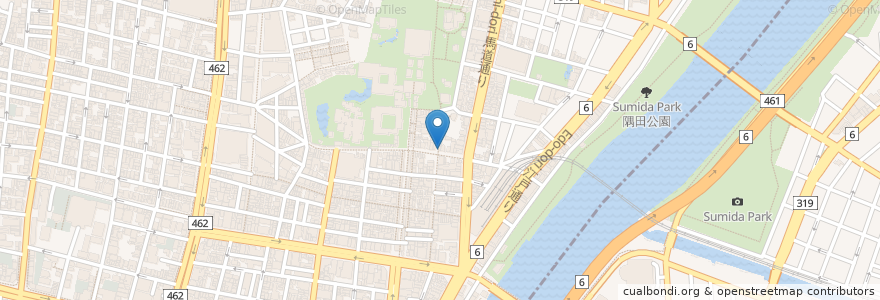 Mapa de ubicacion de レストラン大宮 浅草本店 en Jepun, 東京都, 台東区.