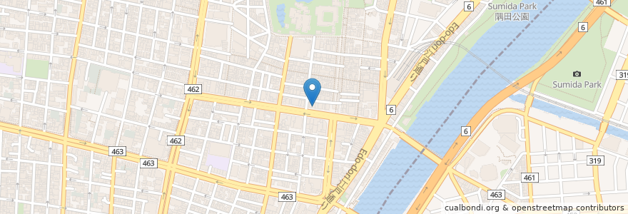 Mapa de ubicacion de ちゃんこ部屋 浅草店 en Japão, Tóquio, 台東区.