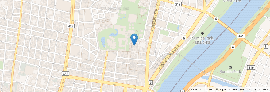 Mapa de ubicacion de 今半 別館 en Giappone, Tokyo, 台東区.