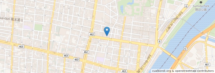 Mapa de ubicacion de モンブラン 浅草店 en ژاپن, 東京都, 台東区.