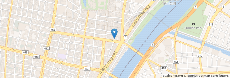 Mapa de ubicacion de 尾張屋 雷門店 en Japan, 東京都, 台東区.