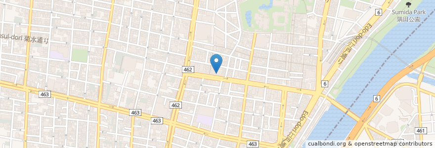 Mapa de ubicacion de 浅草いづ美 en Japon, Tokyo, 台東区.