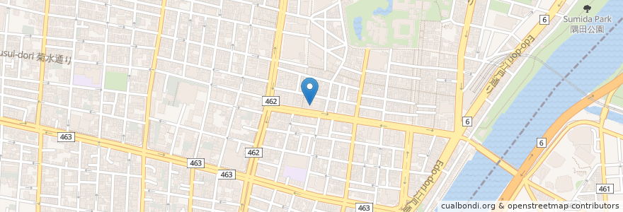 Mapa de ubicacion de 鶏よし en Japão, Tóquio, 台東区.