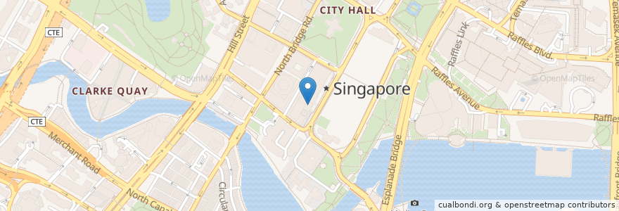 Mapa de ubicacion de Odette en Singapore, Central.