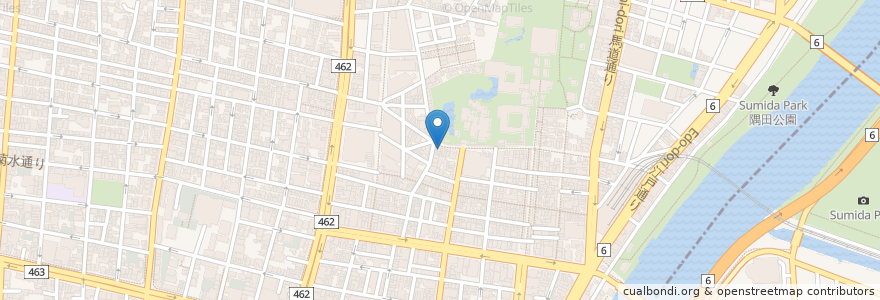 Mapa de ubicacion de ら麺亭 en 日本, 東京都, 台東区.