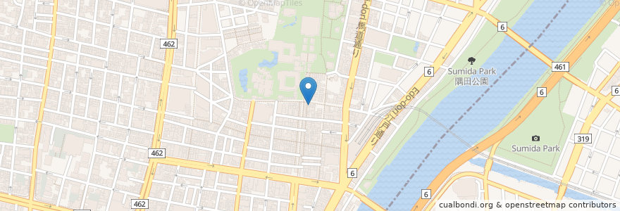 Mapa de ubicacion de 浅草名代らーめん 与ろゐ屋 en Japonya, 東京都, 台東区.