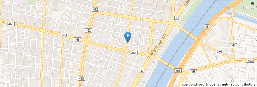 Mapa de ubicacion de 馬賊 浅草本店 en اليابان, 東京都, 台東区.