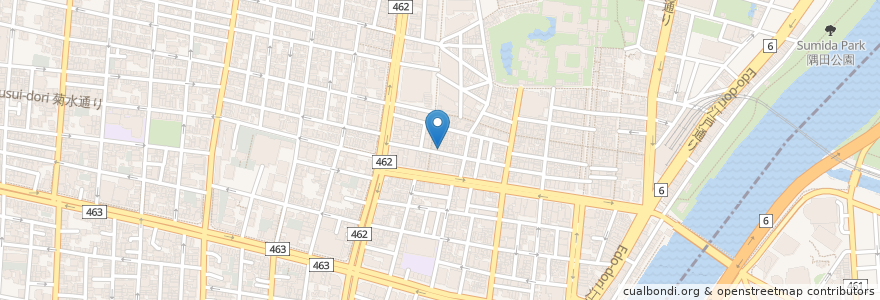 Mapa de ubicacion de 寺方蕎麦 長浦 en 일본, 도쿄도, 다이토구.