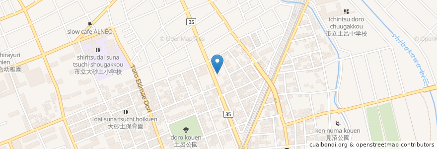 Mapa de ubicacion de コメダ珈琲店大宮土呂店 en اليابان, 埼玉県, さいたま市, 北区.
