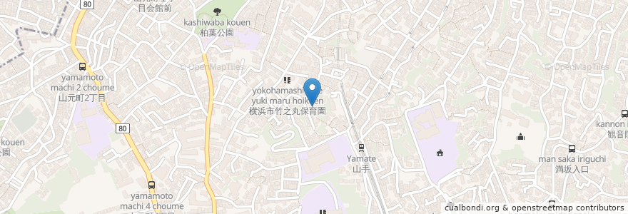 Mapa de ubicacion de 妙晃寺 en Japan, 神奈川県, Yokohama, 中区.