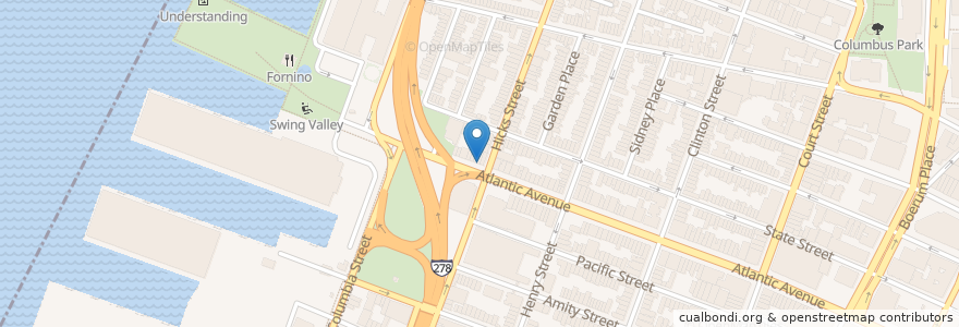 Mapa de ubicacion de Montero's Bar en 美利坚合众国/美利堅合眾國, 纽约州 / 紐約州, 纽约, Brooklyn.
