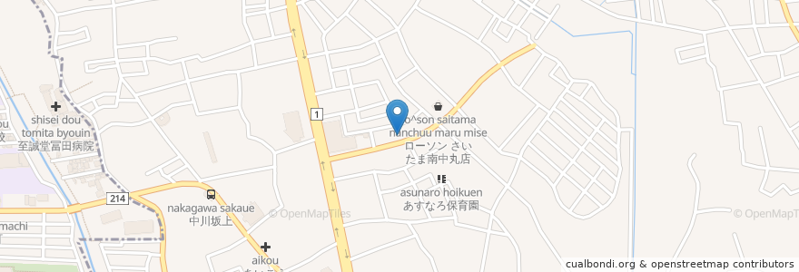 Mapa de ubicacion de 南中野整形外科クリニック en Japão, 埼玉県, さいたま市, 見沼区.
