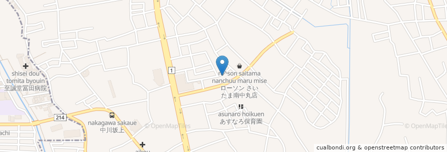 Mapa de ubicacion de セキ薬局南中野店 en Japonya, 埼玉県, さいたま市, 見沼区.