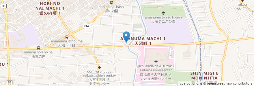 Mapa de ubicacion de こぐま薬局新天沼店 en 日本, 埼玉县, 埼玉市, 大宮区.