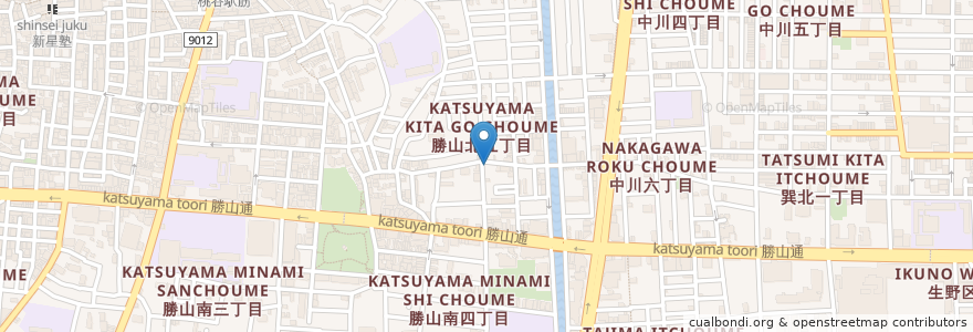 Mapa de ubicacion de Cafe Zen 205 en 일본, 오사카부, 오사카, 生野区.
