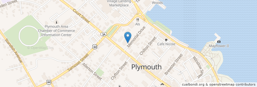Mapa de ubicacion de GATRA en Estados Unidos De América, Massachusetts, Plymouth County, Plymouth.