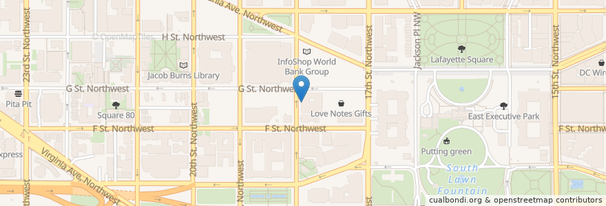 Mapa de ubicacion de The Goodwill Excel Center en الولايات المتّحدة الأمريكيّة, واشنطن العاصمة, Washington.