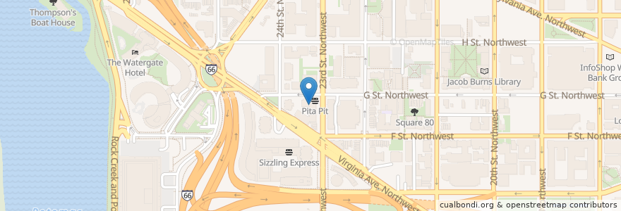Mapa de ubicacion de Baskin-Robbins en アメリカ合衆国, ワシントンD.C., Washington.