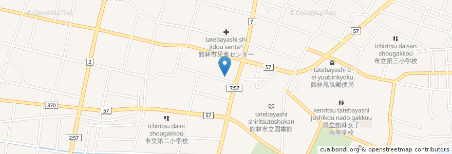 Mapa de ubicacion de Bistrot Taboule en Japan, Präfektur Gunma, 館林市.