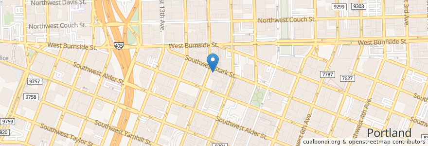 Mapa de ubicacion de Kenny and Zuke's Delicatessen en États-Unis D'Amérique, Oregon, Portland, Multnomah County.