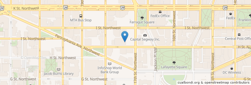 Mapa de ubicacion de Parking en Verenigde Staten, Washington D.C., Washington.