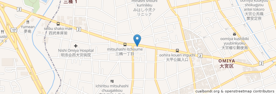 Mapa de ubicacion de うさぎ薬局 en Japan, Saitama Prefecture, Saitama, Omiya Ward.