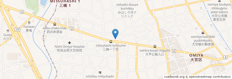 Mapa de ubicacion de みお動物病院 en Jepun, 埼玉県, さいたま市, 大宮区.