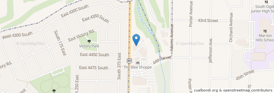 Mapa de ubicacion de Mount Ogden Eye Care Center en Vereinigte Staaten Von Amerika, Utah, Weber County, South Ogden.