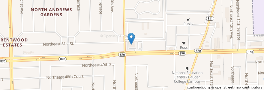 Mapa de ubicacion de Walgreens en Vereinigte Staaten Von Amerika, Florida, Broward County, Oakland Park.