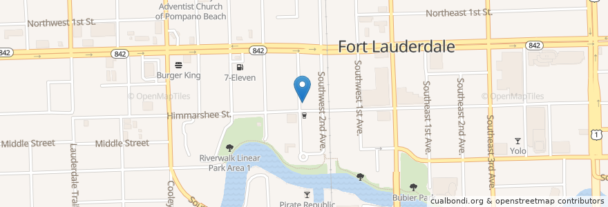 Mapa de ubicacion de Club Euro en Verenigde Staten, Florida, Broward County, Fort Lauderdale.