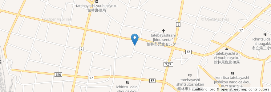 Mapa de ubicacion de 和み屋 en Japan, Präfektur Gunma, 館林市.