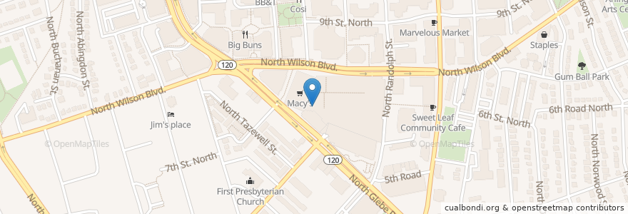 Mapa de ubicacion de Regal Cinemas en United States, Virginia, Arlington County, Arlington.