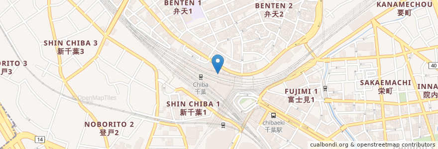 Mapa de ubicacion de unau en 일본, 지바현, 千葉市, 中央区.