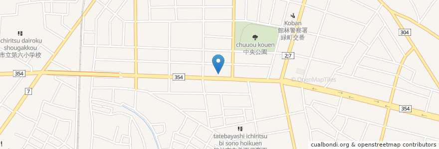 Mapa de ubicacion de ウィスラー en Japan, 群馬県, 館林市.